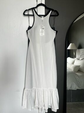 Daily Practice Black White Racerback Maxi Dress